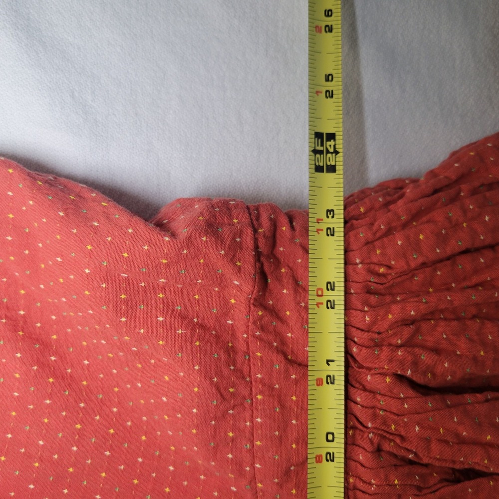 Modcloth Plus Size Sun Dress Burnt Orange Raised Polk a dot Womans' 26 - Picture 15 of 16